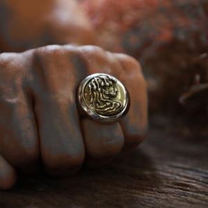 Gothic Medusa Snake Hair made of sterling silver ring 925 for men biker style