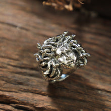 Medusa Snake Hair made of sterling silver ring 925 for men biker gothic viking