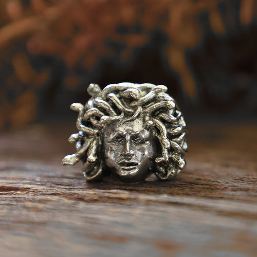 Medusa Snake Hair made of sterling silver ring 925 for men biker gothic viking