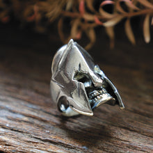 Spartan Mask skull sterling silver ring 925 Biker viking gothic boho rock men