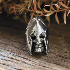 Spartan Mask skull sterling silver ring 925 Biker viking gothic boho rock men