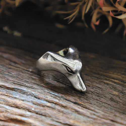 Anubis Egyptian sterling silver ring 925 for men biker Vintage biker gothic fox wolf