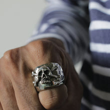 Pirate skull crossbones Ring sterling silver 925 Vintage Mexican Biker Caribbean