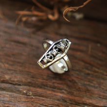 coffin skull made of sterling silver ring 925 for women gothic style