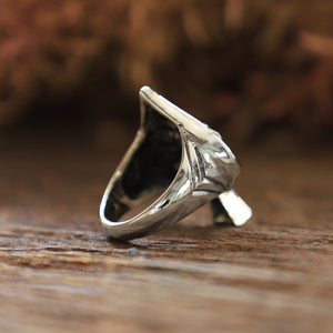 Ace spades skull made of sterling silver Ring 925 for men vintage style
