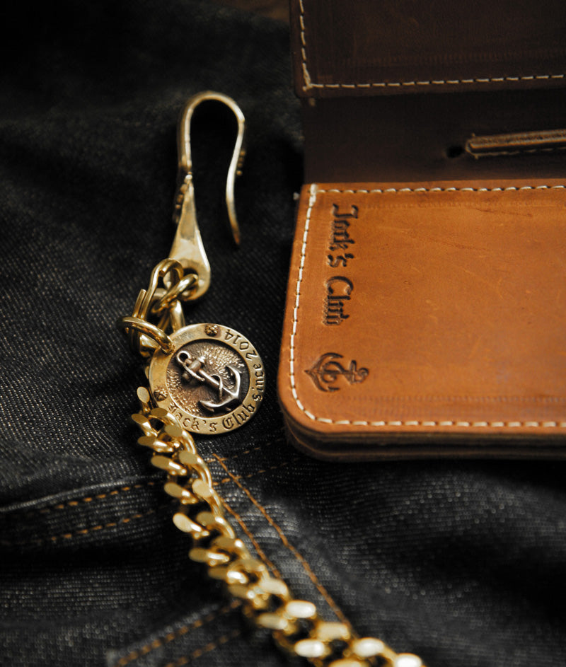 Biker long Wallet chain brass Genuine Leather Brown Hanuman Ramayana  Monster man - Shop jacksclub Wallets - Pinkoi