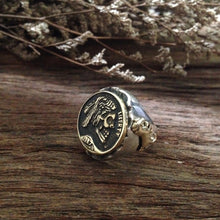 Hobo Nickel Brave skull Biker Ring sterling silver 925 Men coin Gifts Him Mexican Vintage