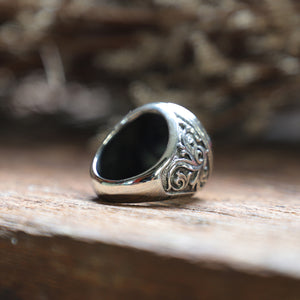 crown Gothic biker sterling silver Ring 925 men celtic viking Skull king royal