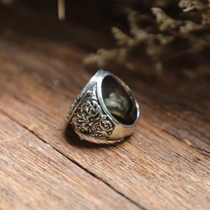 Odin Ravens ring for unisex made of sterling silver 925 viking gothic style
