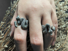 Couple King Cobra Snake made of sterling silver ring 925 for unisex bohemian style