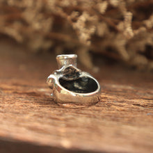 magician frog ring for man made of sterling silver 925 boho style