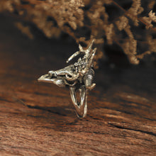 buffalo Skull flower Ring for women made of sterling silver 925 Bohemian style