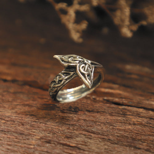 mermaid ring for unisex made of sterling silver 925 viking style