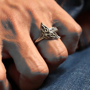 mermaid ring for unisex made of sterling silver 925 viking style