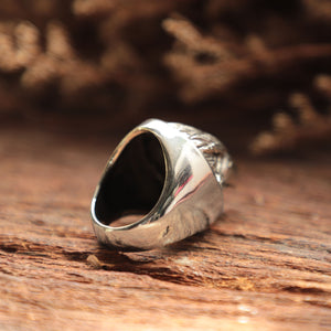 Eagles oval Ring for man made of sterling silver 925 American football style