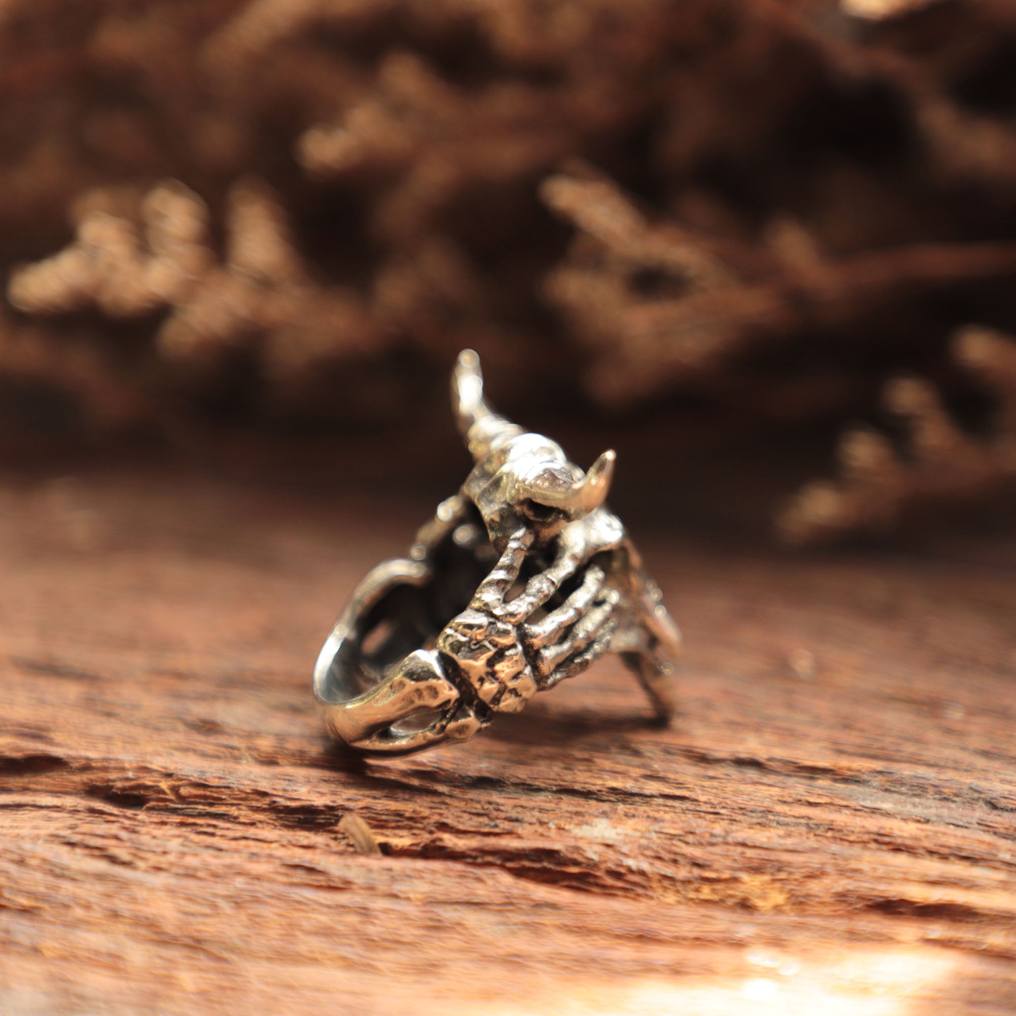 buffalo Skull Ring for women made of sterling silver 925 Bohemian