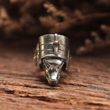 Anubis Cleopatra Egyptian ring for men made of sterling silver 925 Boho style