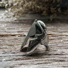 Spartan mask made of sterling silver ring 925 for men biker style