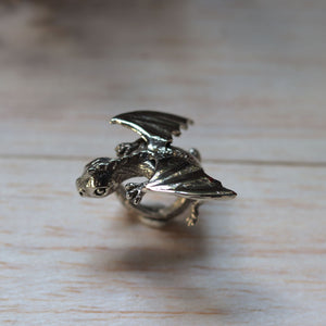 flying Dragon ring sterling silver 925 biker gothic celtic Gift Fantasy Jewelry