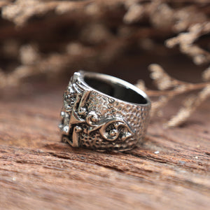 Gothic lion Leo biker men sterling silver ring 925 viking celtic gothic zodiac