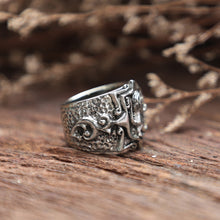 Gothic lion Leo biker men sterling silver ring 925 viking celtic gothic zodiac