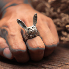 Cat Bunny ring for unisex made of sterling silver 925 cute animal style