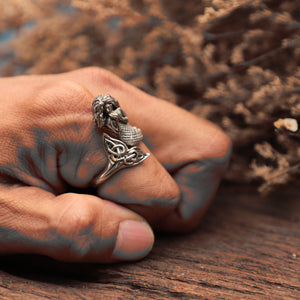 Mermaid ring for unisex made of sterling silver 925 nautical style