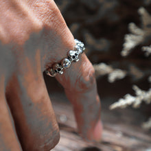 small skull made of sterling silver ring 925 for unisex punk style