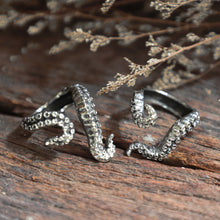 Couple tentacle octopus biker sterling silver ring 925 unisex nautical viking (Including 2 rings)