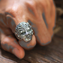 Masquerade Mask sterling silver ring unisex Biker viking gothic skull boho punk