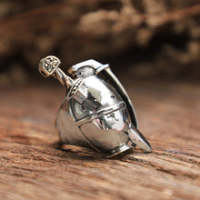 hand grenade sword sterling silver ring 925  men Military Gothic punk gangster