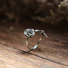 Dragonfly rose ring boho silver sterling 925 women jewelry gypsy hippie insect
