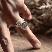dragonfly sunflower silver Ring boho women sterling jewelry gypsy hippie insect