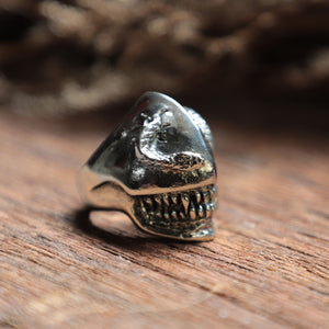 alien snake biker skull men sterling silver ring pentagram monster cobra gothic