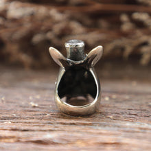 Bunny rabbit Skull made of sterling silver Ring for men biker style