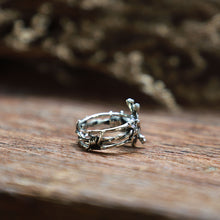 INGUZ Rune barbed wire Ring unisex sterling silver 925 Viking mammen norse pagan