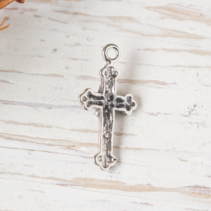 Praying Hand Cross pendant necklace for men made of sterling silver 925 Crucifix