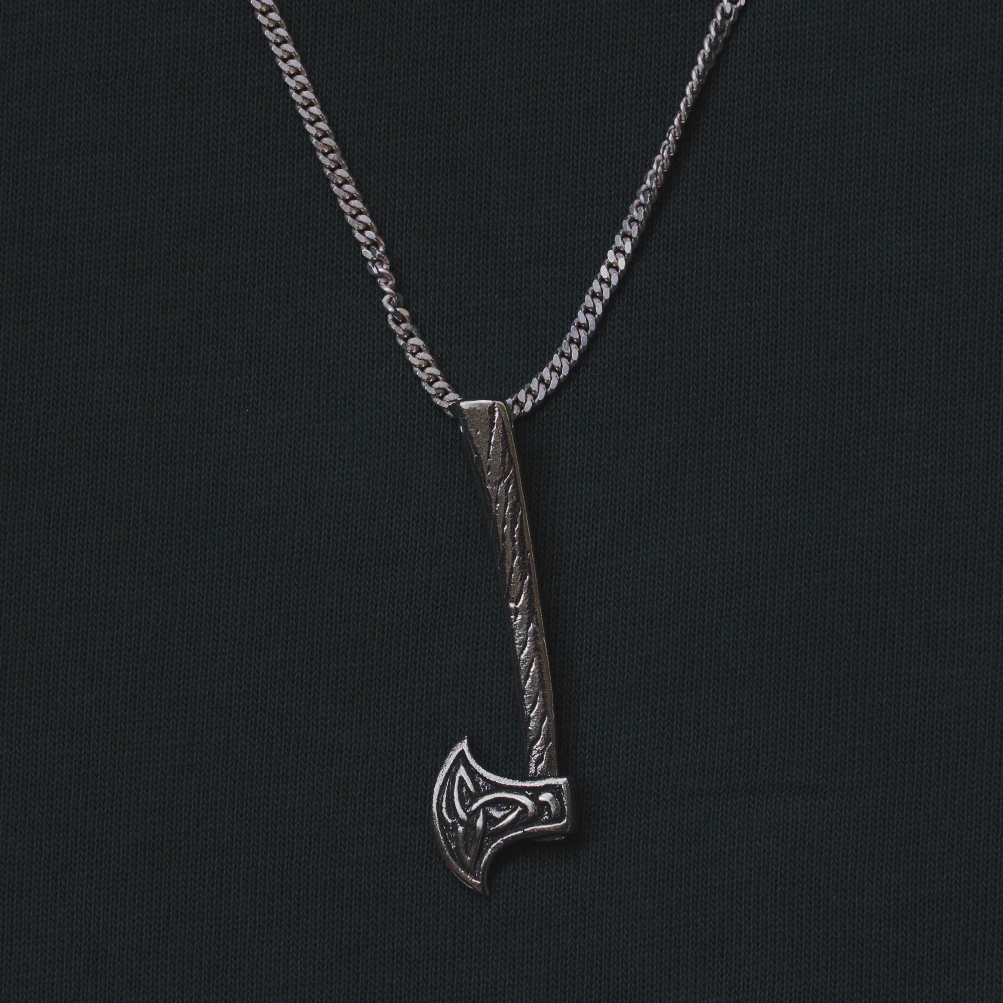 Sterling silver biker necklace hot sale