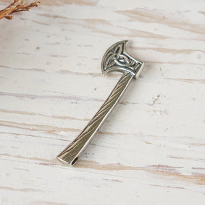 viking axe ax Pendant Necklace for unisex made of sterling silver 925 biker jewelry
