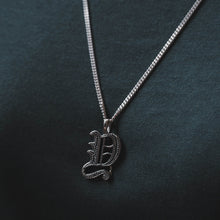 Letters Y pendant necklace for unisex made of sterling silver 925 biker style