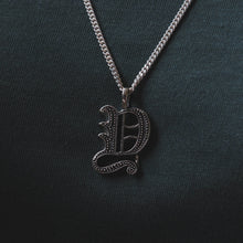 Letters Y pendant necklace for unisex made of sterling silver 925 biker style