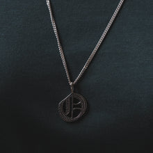 alphabet O pendant necklace for men made of sterling silver 925 gothic style