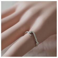 seven 7 number ring sterling silver 925 Arabic numerals Minimal women Girl gift for her cute
