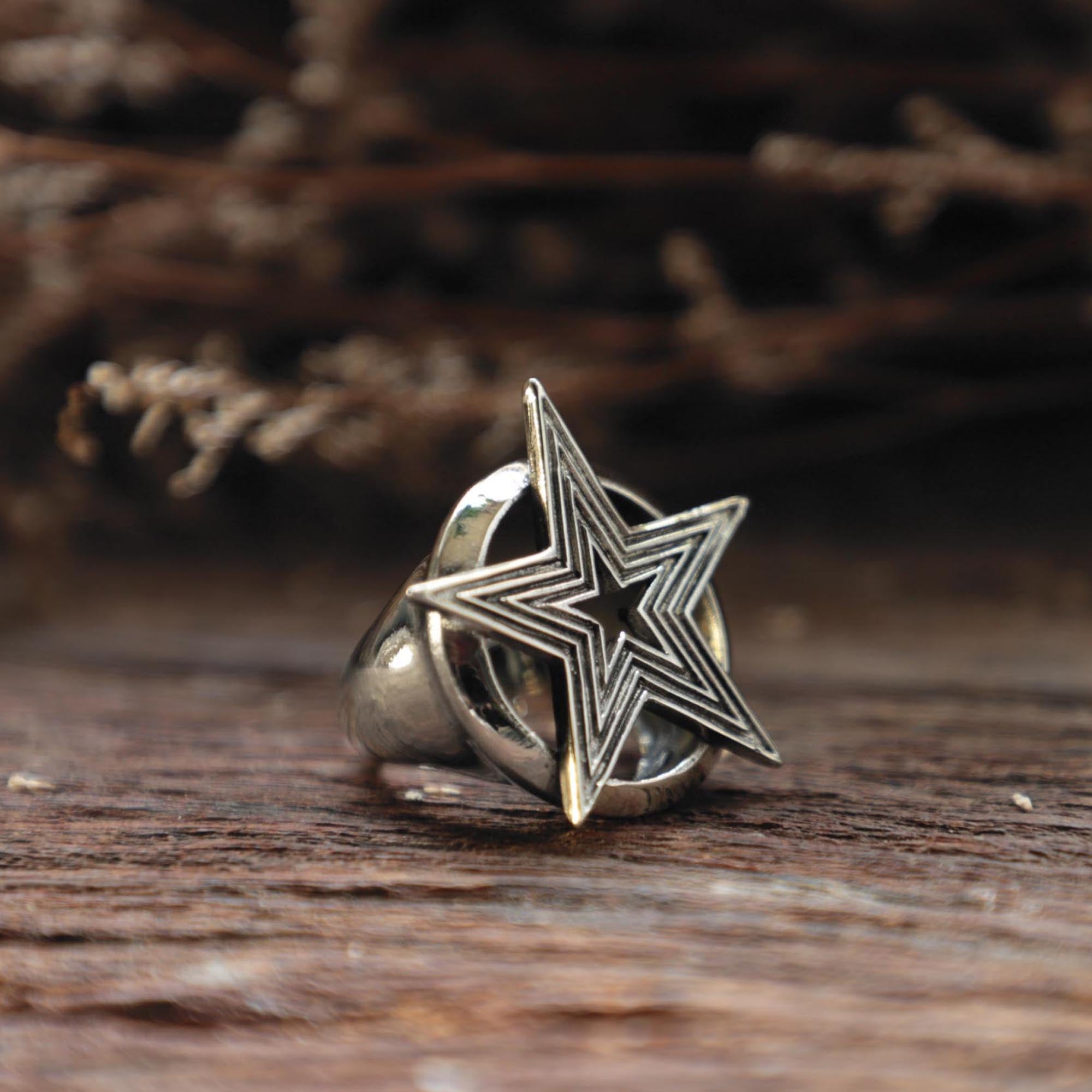 Mens sterling silver gothic on sale rings