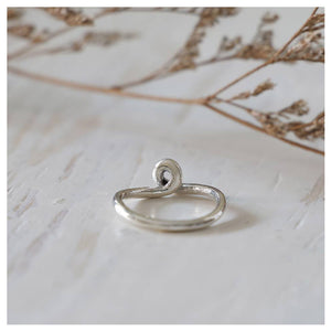 ribbon knot bow ring sterling silver 925 infinity statement Minimal lines handmade simple
