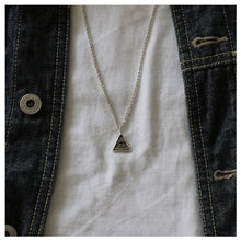 illuminati Pendant Necklace sterling silver Vintage freemason handmade tiny gift masonic