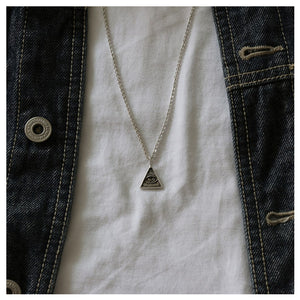 illuminati Pendant Necklace sterling silver Vintage freemason handmade tiny gift masonic