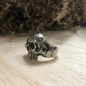 Memento Mori skull ring sterling silver 925 Jewelry heavy metal gothic biker handmade Pirate rocker