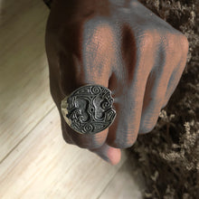 Odin Ravens viking ring sterling silver biker jewelry celtic pagan Totem Huginn Muninn