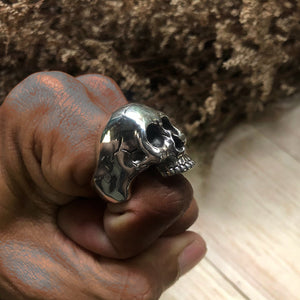 Memento Mori skull ring sterling silver 925 Jewelry heavy metal gothic biker handmade Pirate rocker